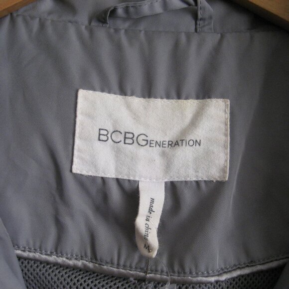 BCBGeneration Anorak Windbreaker Jacket, Silver Gray, Size Medium - Picture 6 of 10